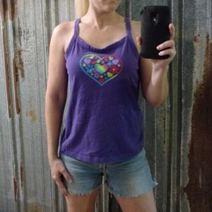 Multi Colored Heart Design Square Cut Circo Shirt